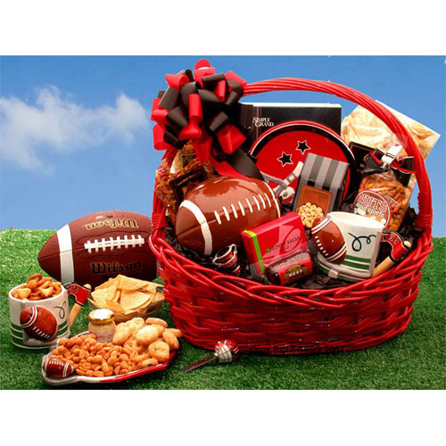Buy sports gift baskets - Football Fanatic Sports Gift Basket, Elegant Gift Baskets Online