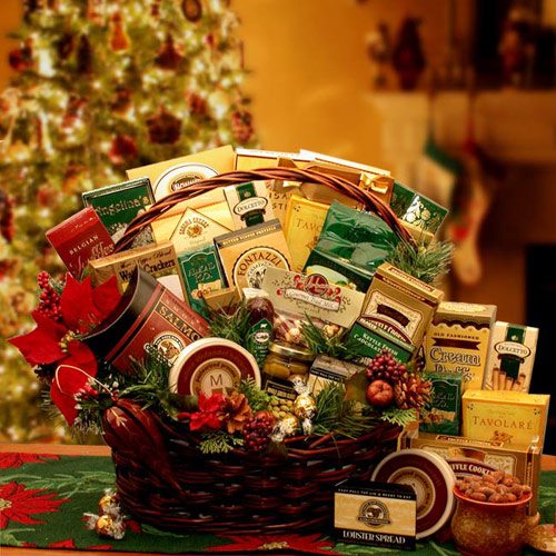 Buy holiday gourmet gift baskets - Grand Gatherings Holiday Gourmet Gift Basket, Elegant Gift Baskets